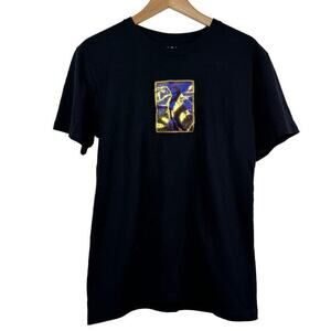 Mad Engine Mona Lisa Holograph‎ Black Tee Mens Size S